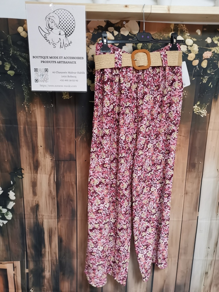 Pantalon "Corinne" bordeaux
