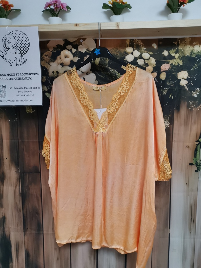 Blouse Satine orange