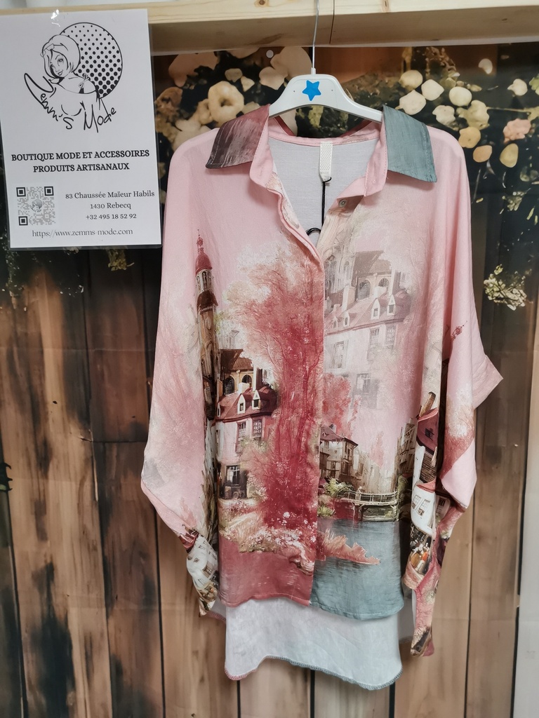 Chemise village rose