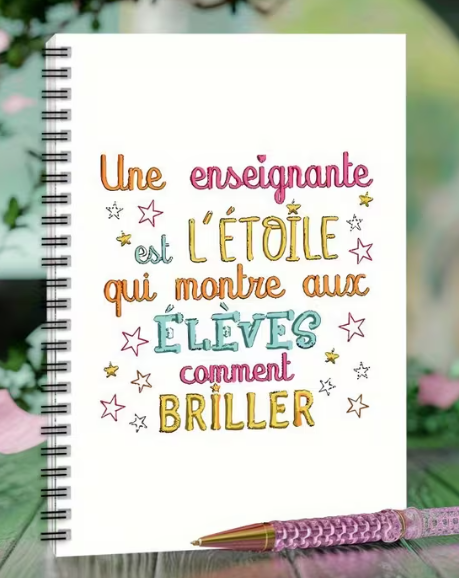 Carnet "Enseignante est l'étoile"