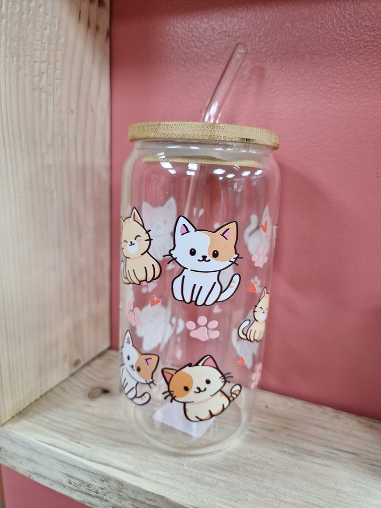 Gobelet en verre Chats 500ml