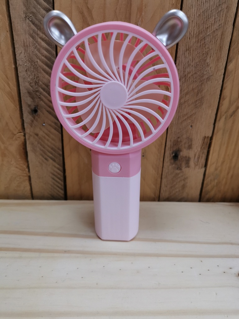 Ventilateur portable USB rose