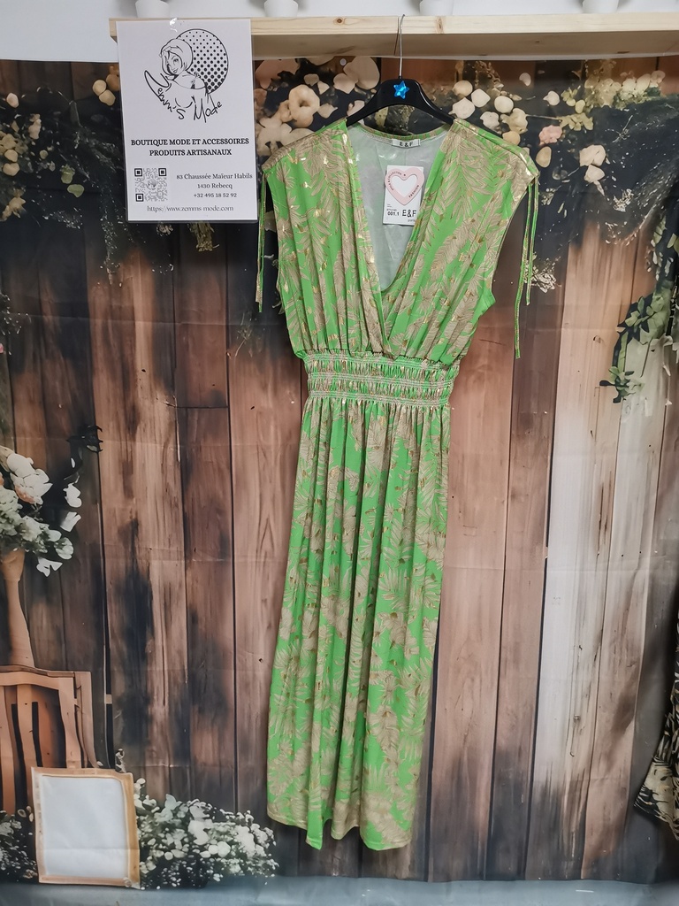 Robe "magique" Tarzie vert-doré