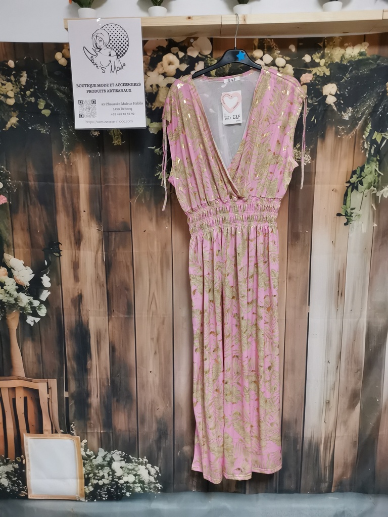 Robe "magique" Tarzie rose-doré
