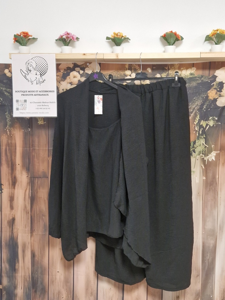 Ensemble 3 pièces "Emy" Noir
