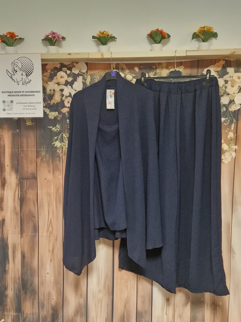 Ensemble 3 pièces "Emy" Marine