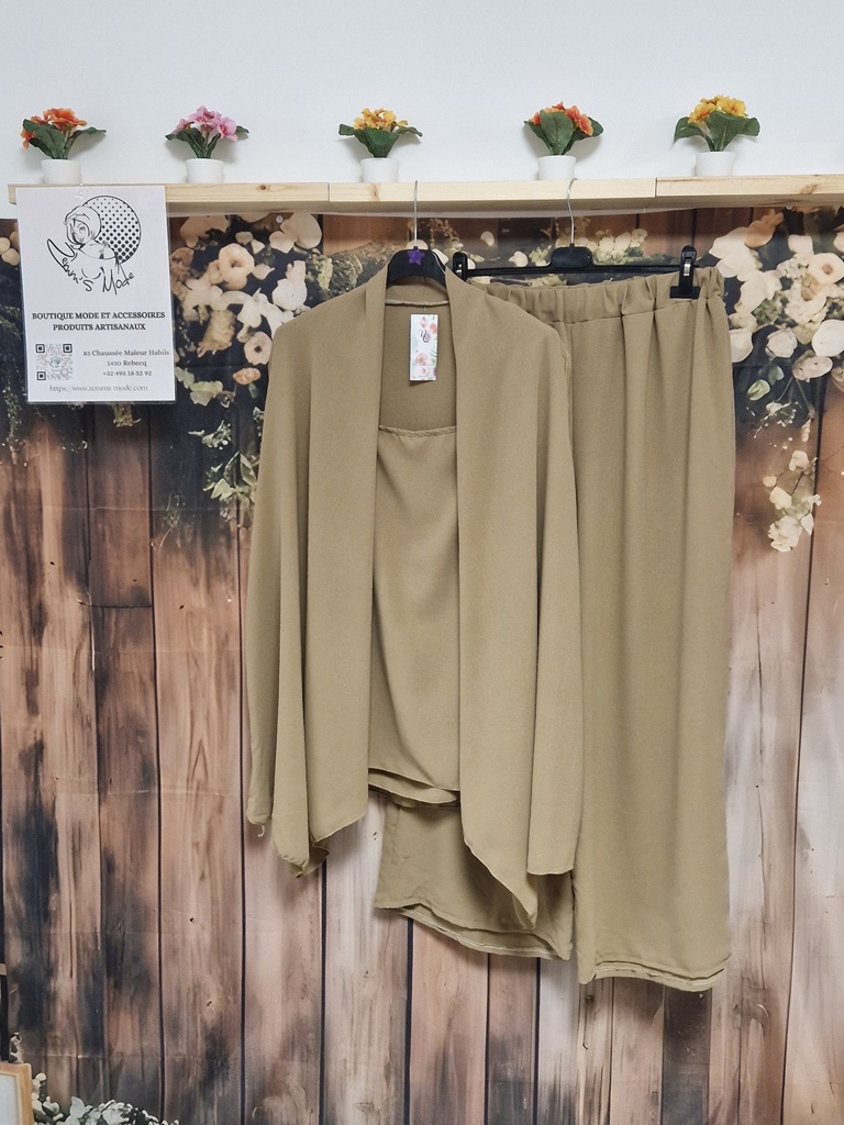 Ensemble 3 pièces "Emy" Taupe
