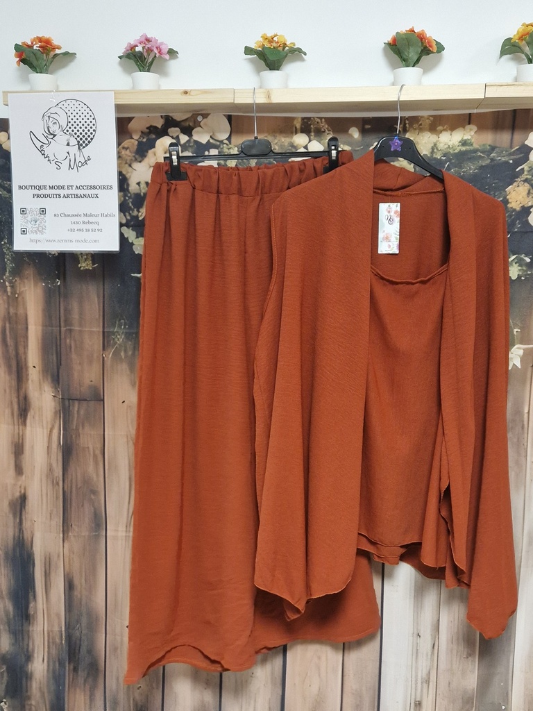 Ensemble 3 pièces "Emy" Rouille