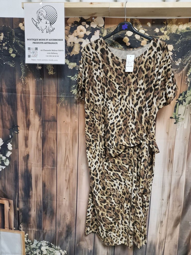 Robe imprimés léopard beige