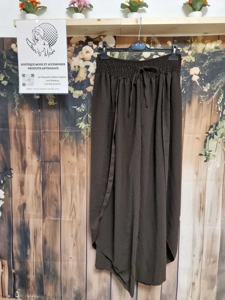 Pantalon porte-feuille "Mimi" chocolat