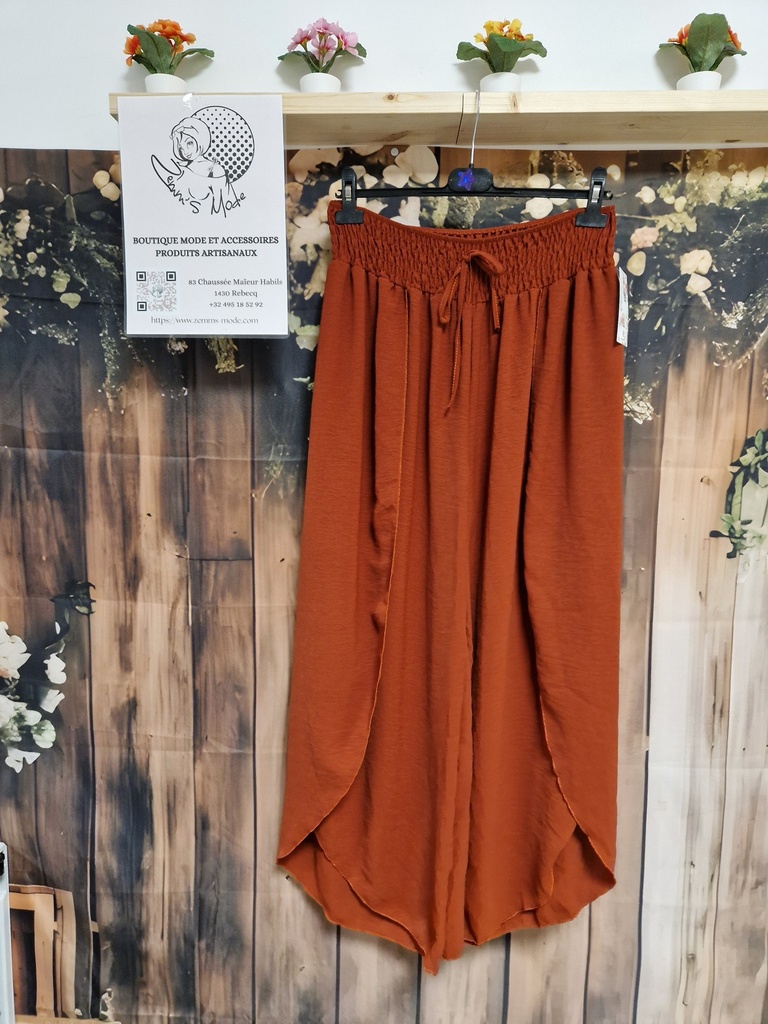 Pantalon porte-feuille "Mimi" rouille
