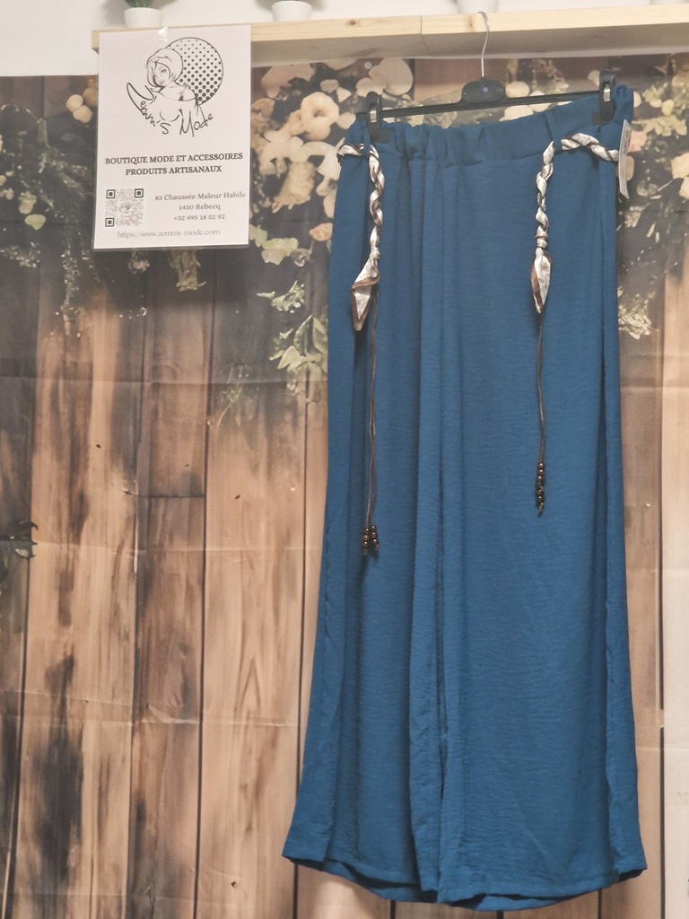 Pantalon "Elia" bleu canard