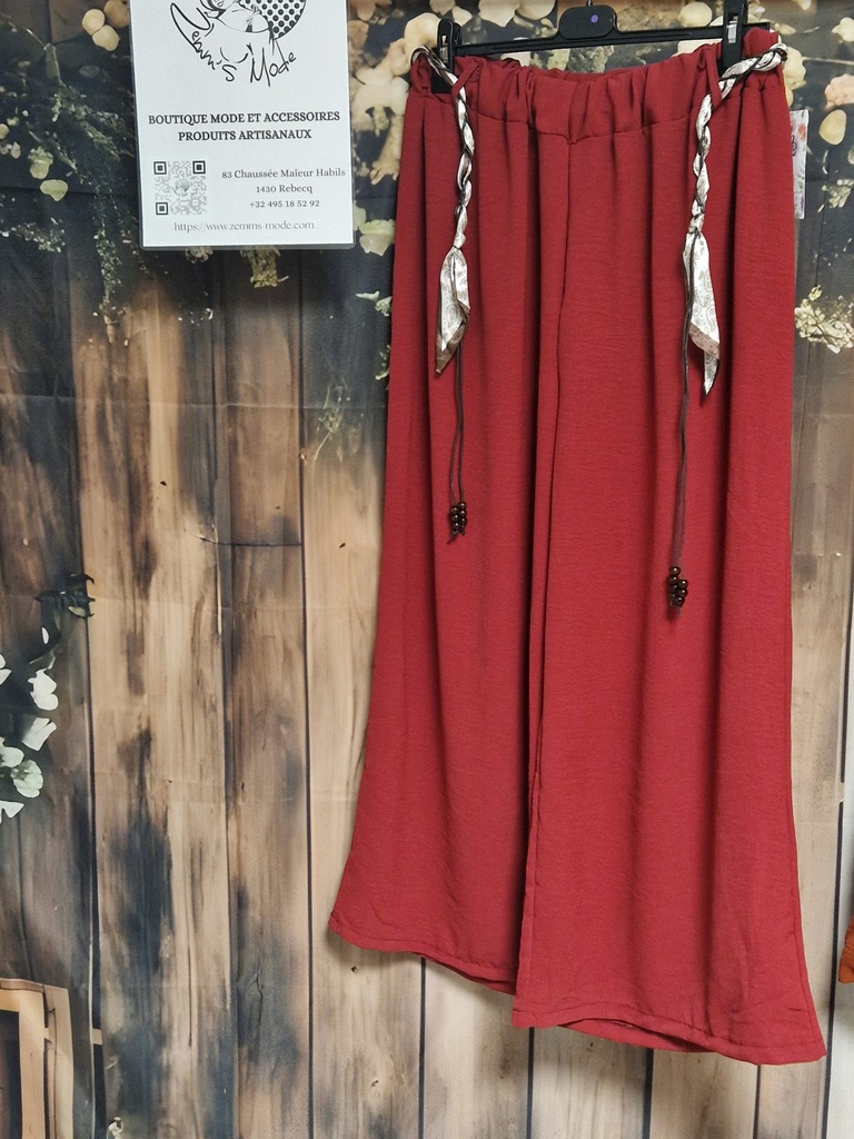 Pantalon "Elia" bordeaux