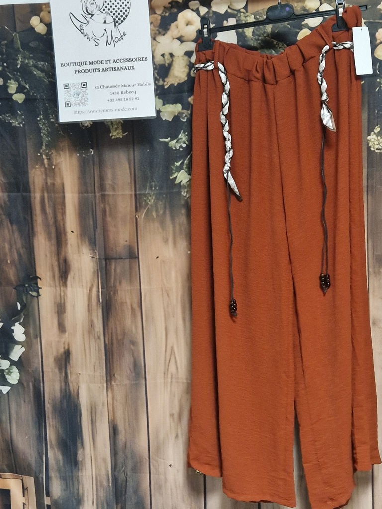 Pantalon "Elia" rouille