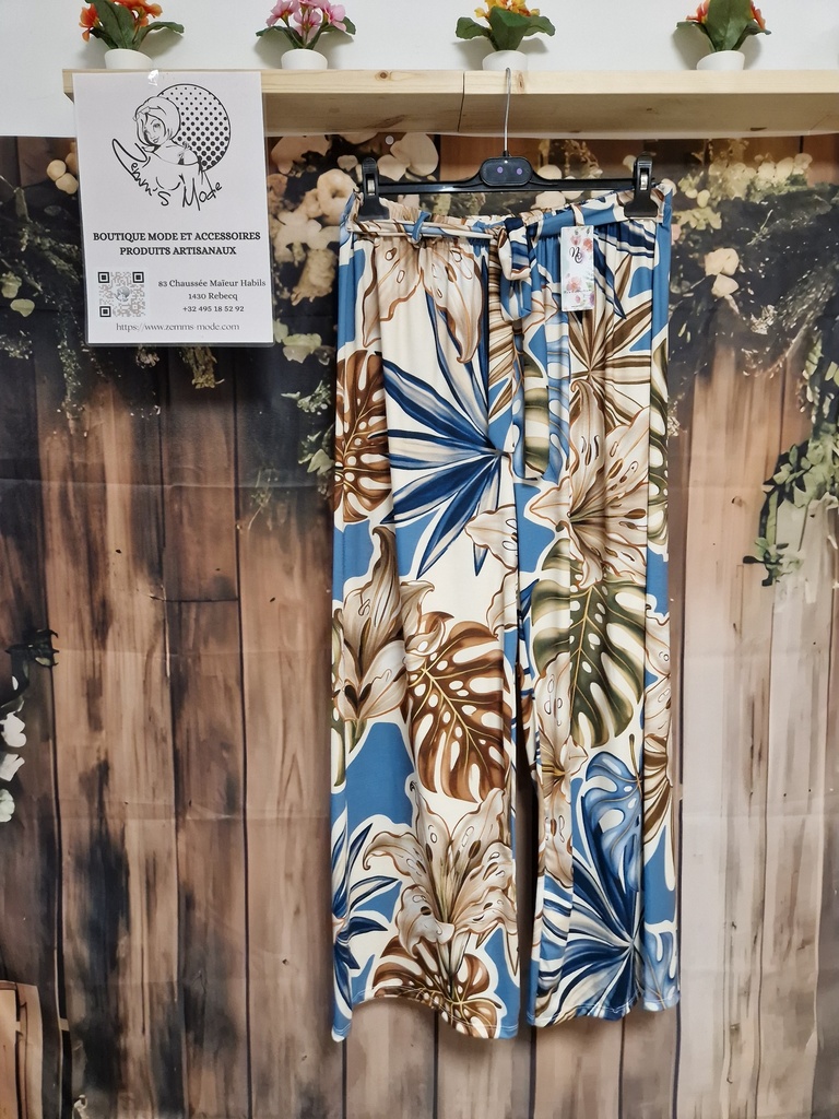Pantalon "Monstera" bleu jeans