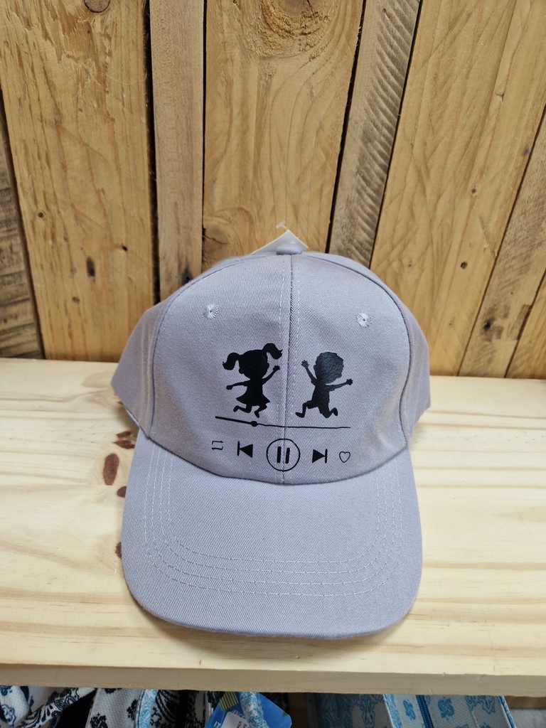 Casquette grise "Lecteur musique"