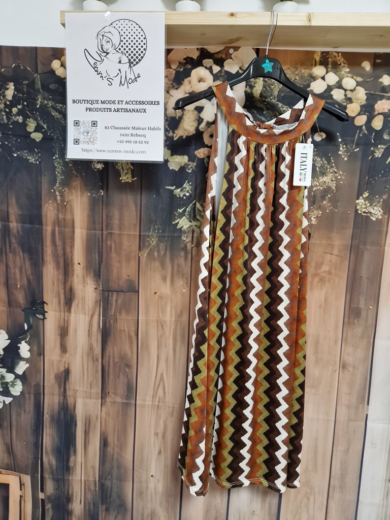 Robe "Zinia" Kaki tons bruns
