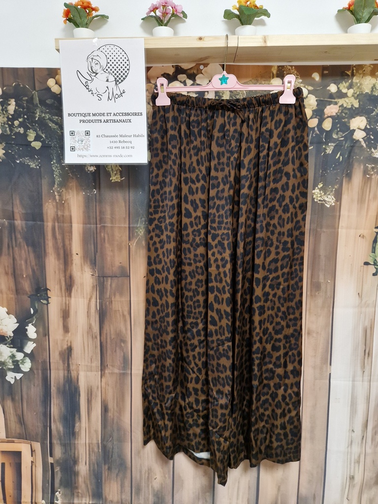 Pantalon léopard chocolat taches noires