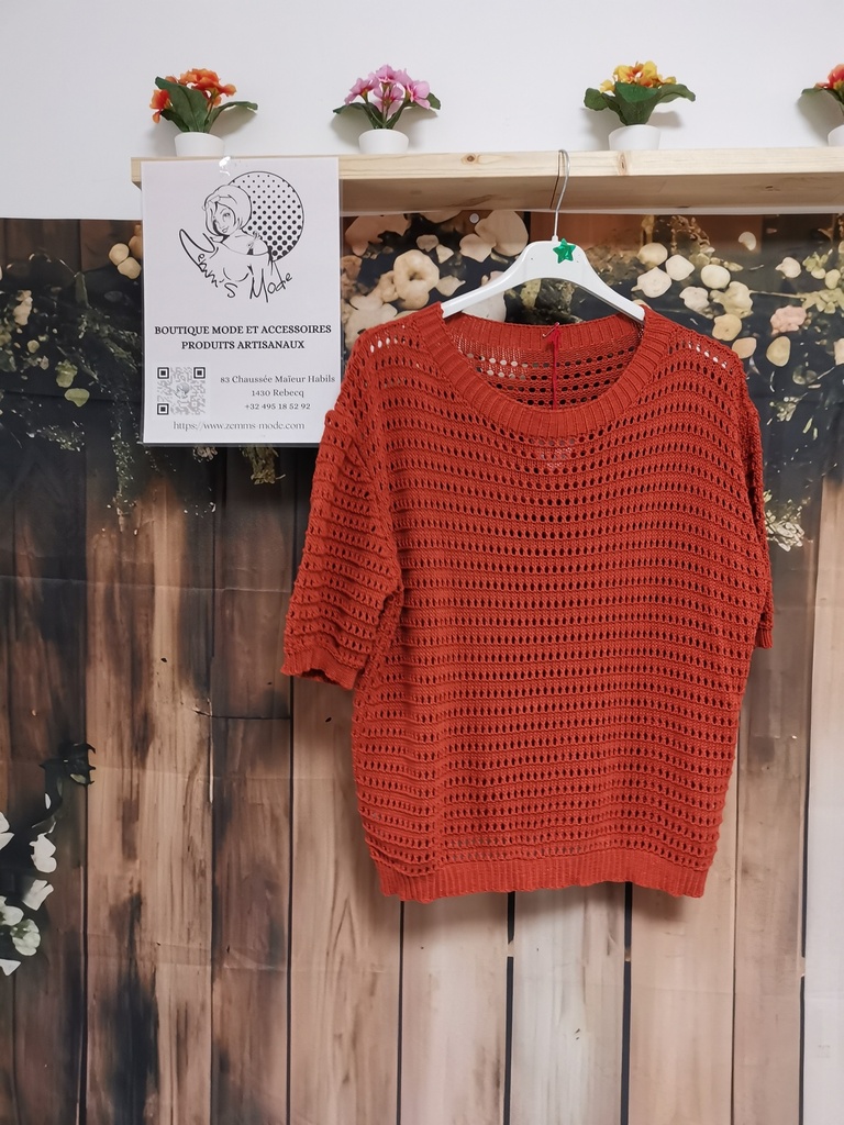 Pull "Adora" treillis rouille