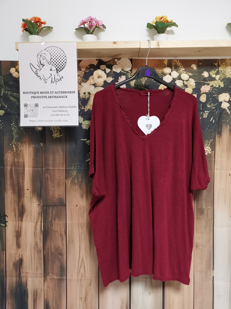 Blouse "Kao" bordeaux