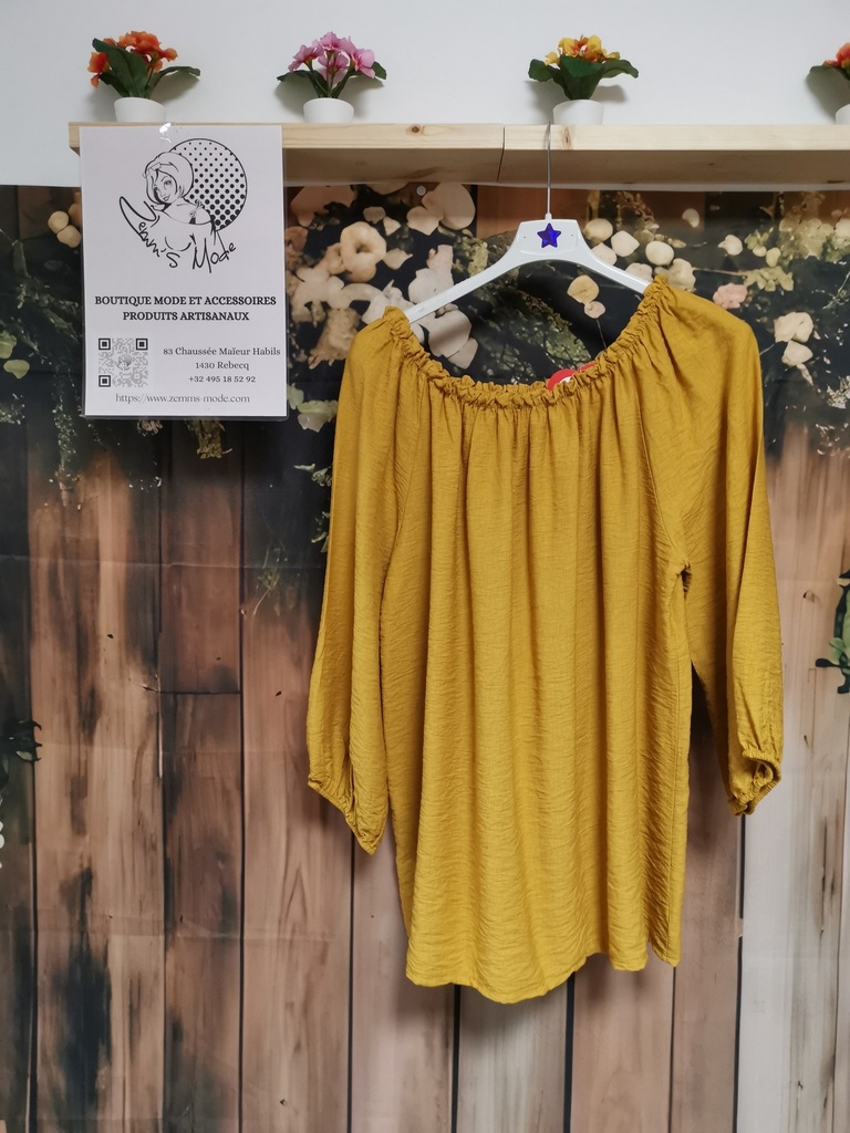 Blouse "Aventurine" moutarde