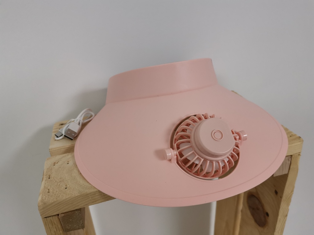 Casquette ventilateur rose