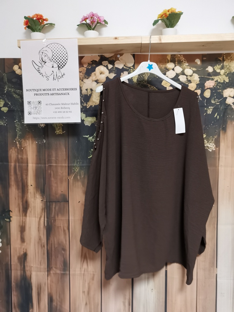 Blouse "Doroty" chocolat