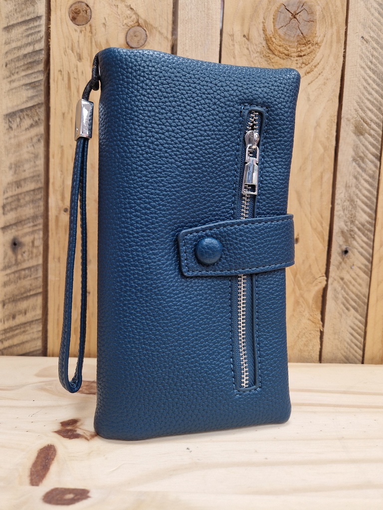 Pochette/Portefeuille bleu canard
