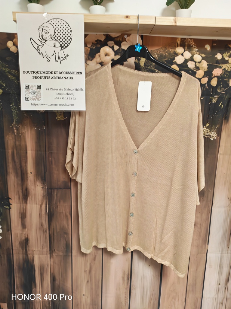 Gilet "Hina" camel (TU 36-52)