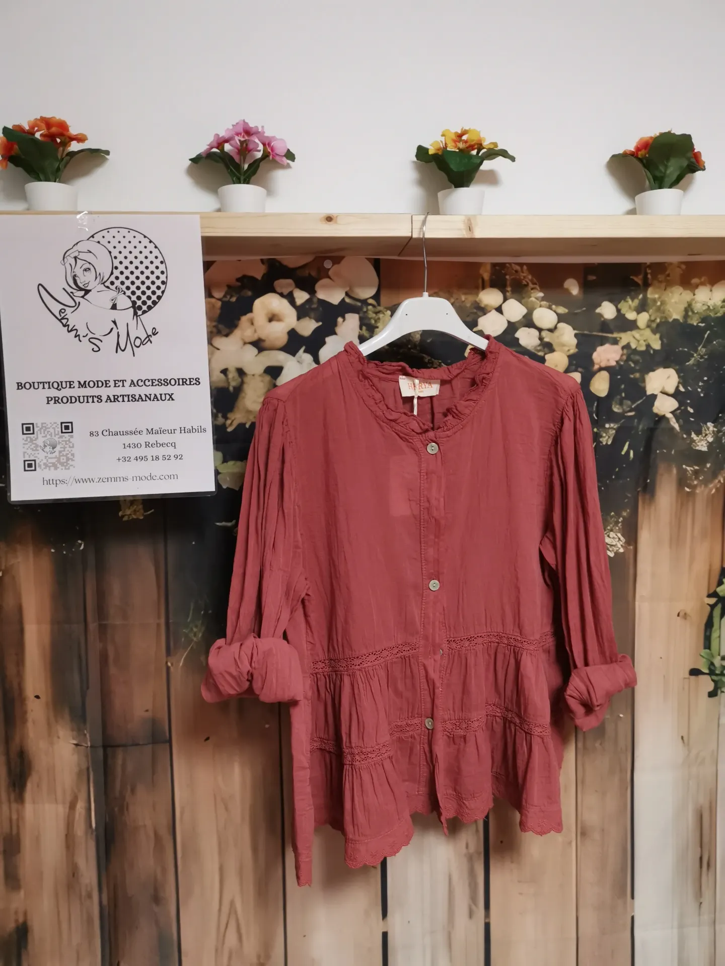 Chemise crochet peperosa (TU max. 44)