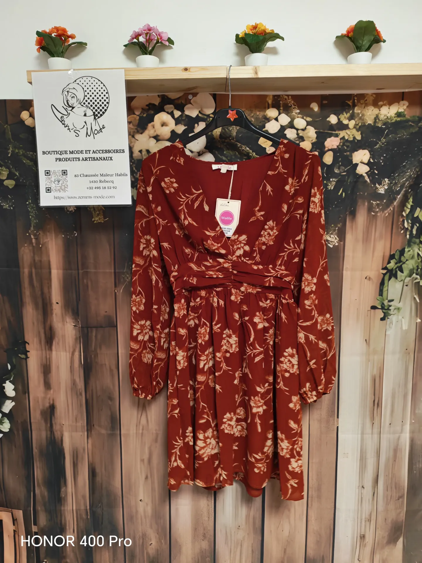 Robe courte voile doublé "Kalina" (S/M)