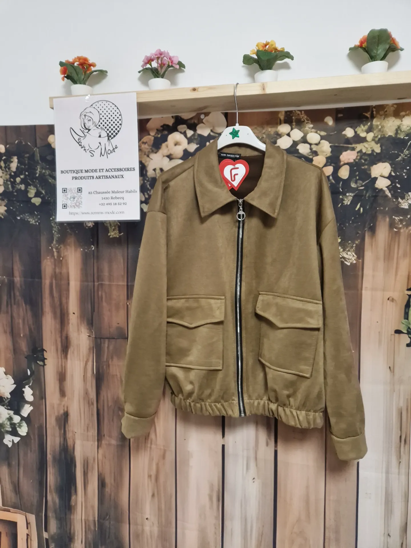 Veste Zoélie Daim Camel
