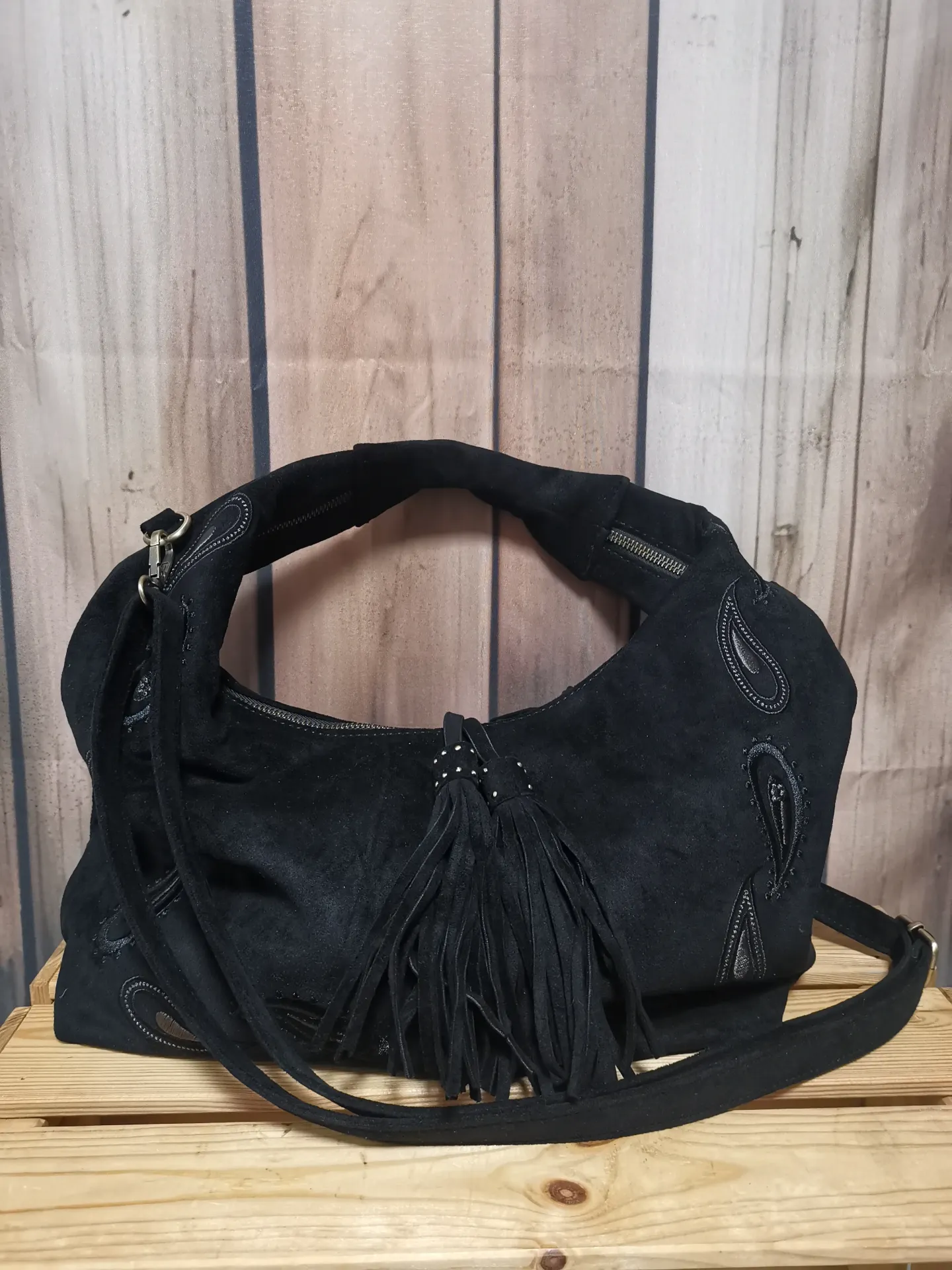 Sac Elsa + broderie Noir