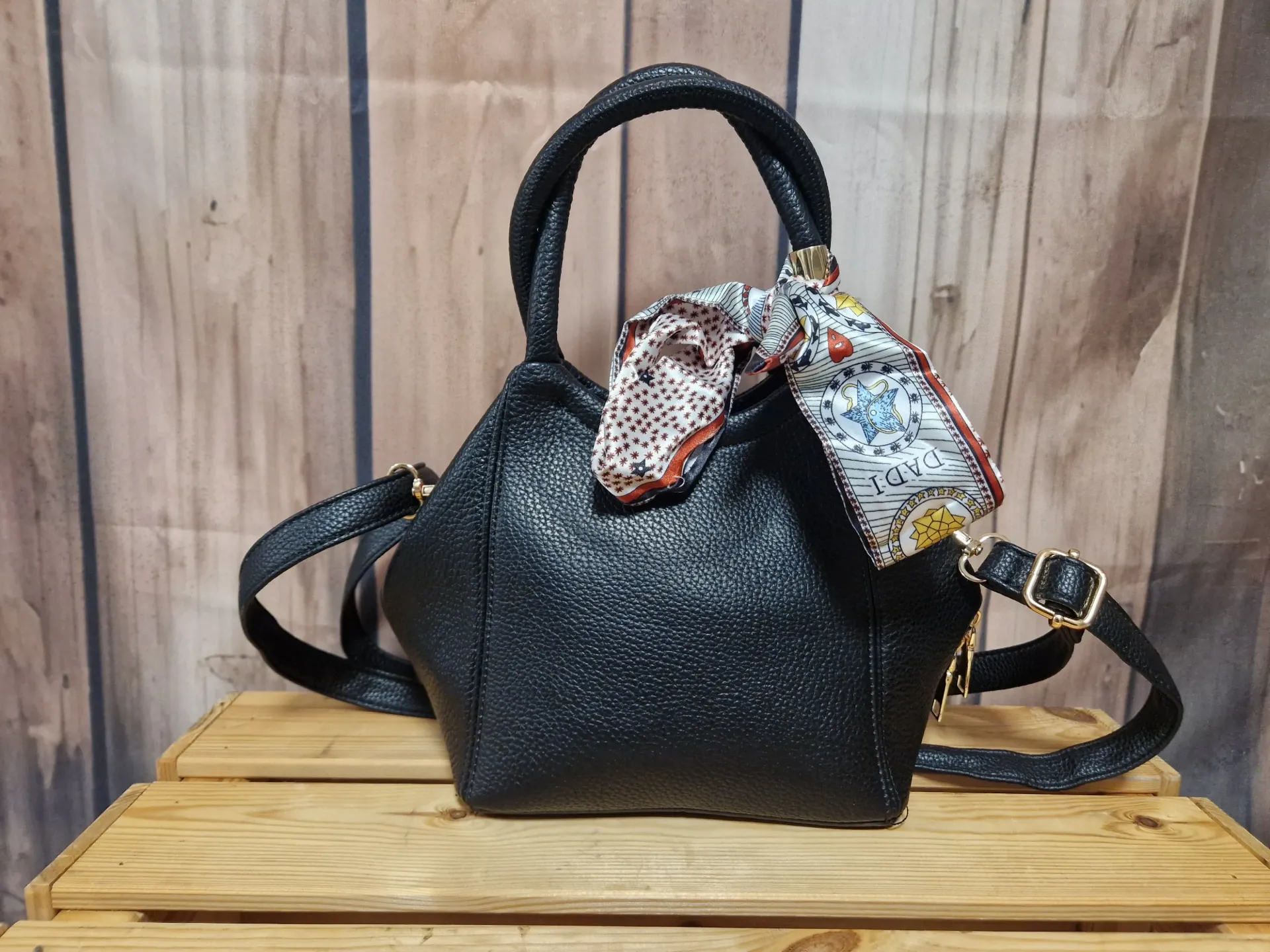 Sac Ariel + foulard Noir