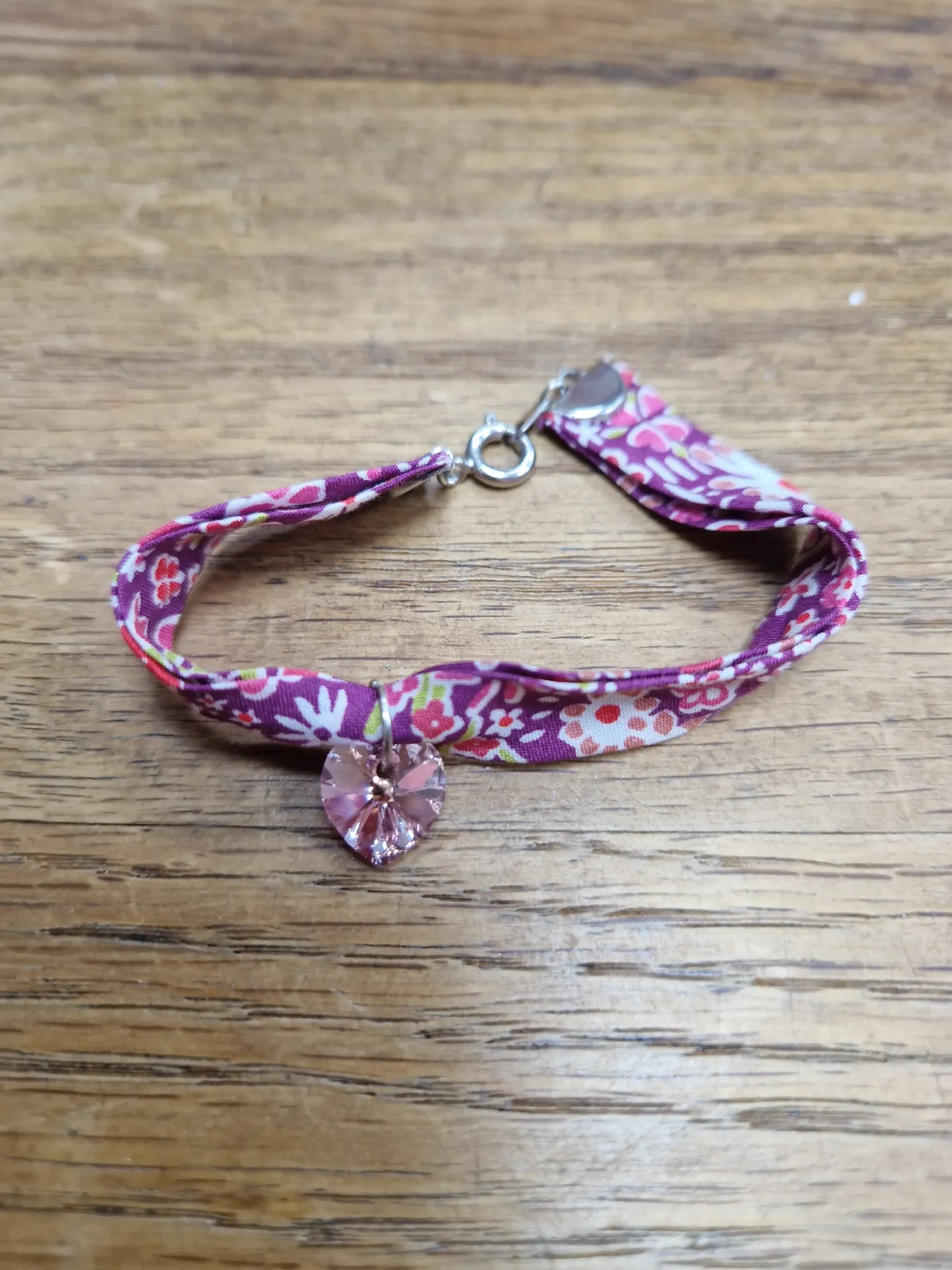 Bracelet enfant Liberty cœur purecrystal rose