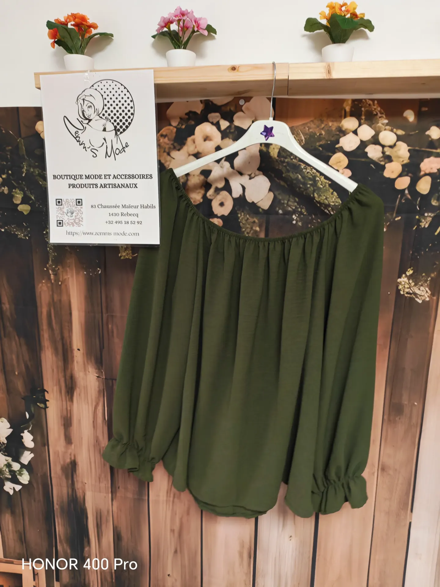 Top uni Dory Kaki  (TU jusqu'au 52)