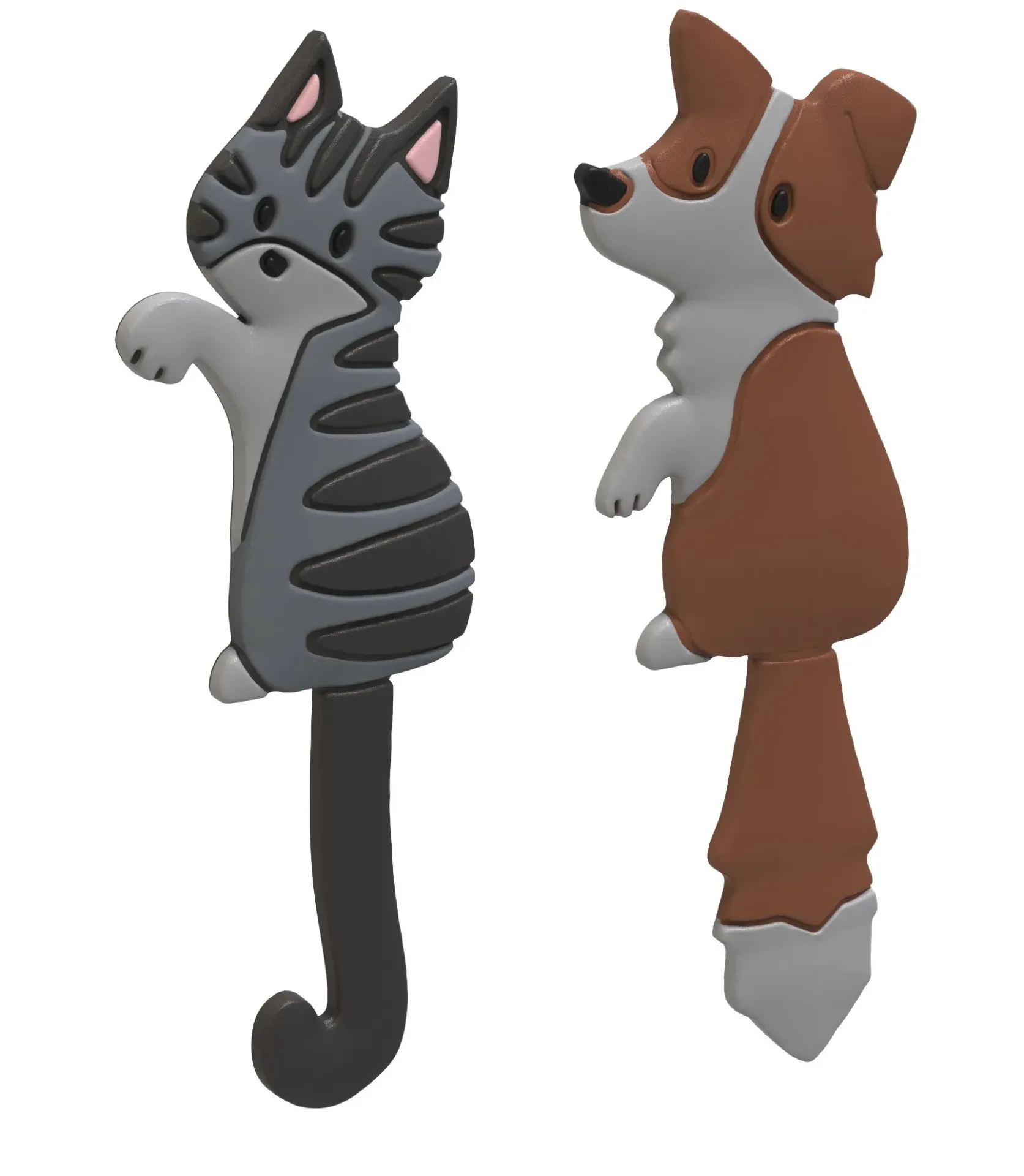 Chat et chien magnétique attache essuie