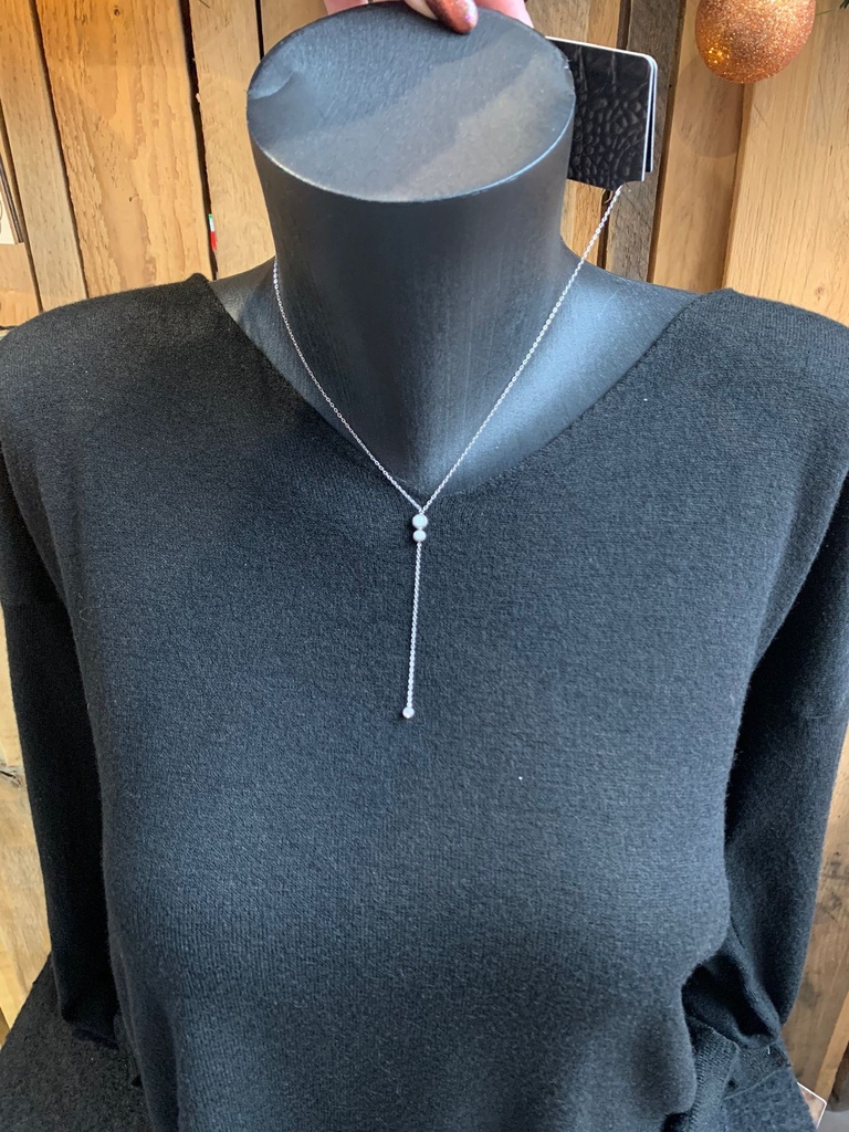 collier fin perle