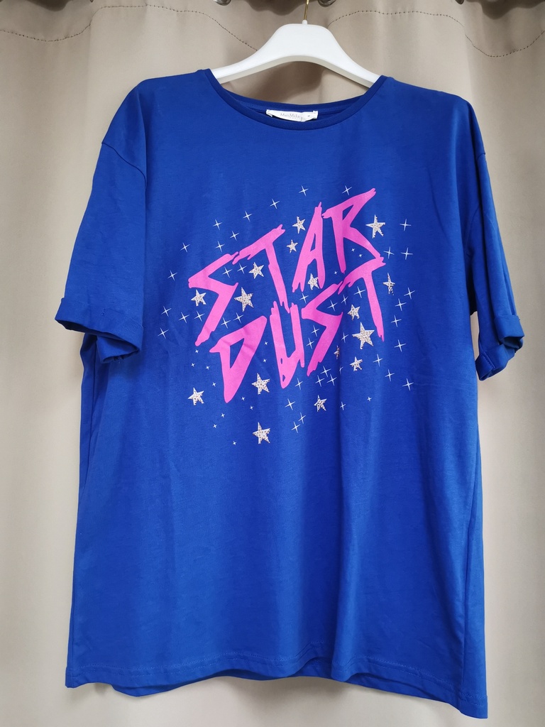 t-shirt bleu roi "Star Dust"