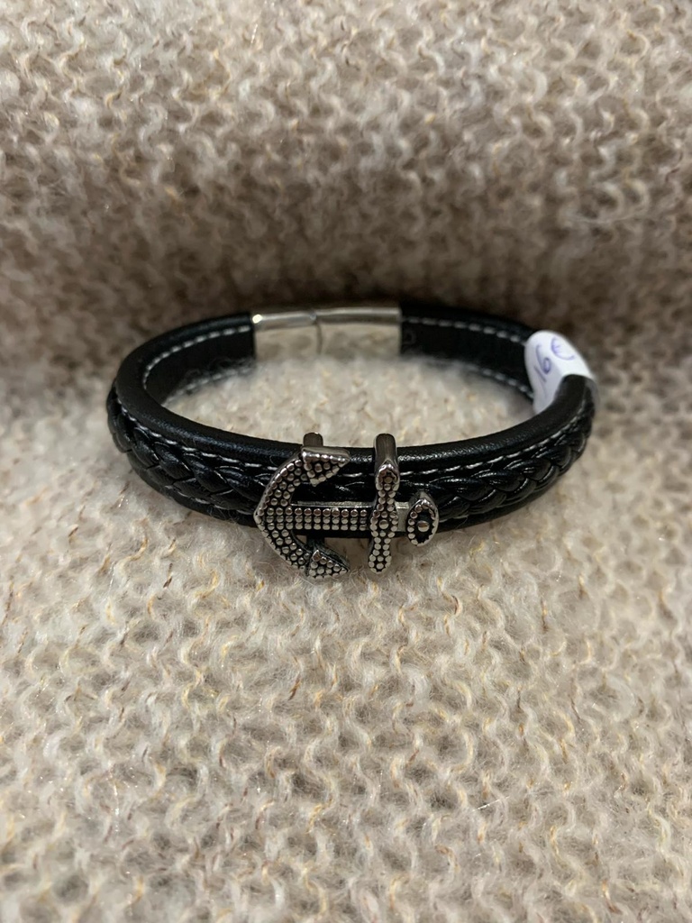 bracelet cuir encre marine