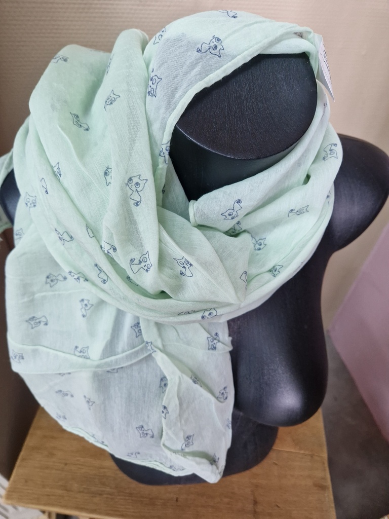 foulard chat "dessin"
