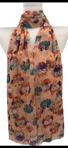 foulard hiboux (orange)