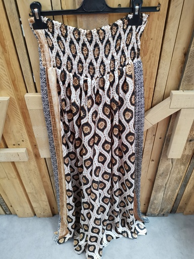 Pantalon indien "Jaba" beige et noir