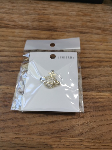 Pin's planète et étoile doré