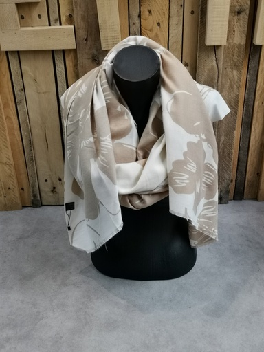 Echarpe "Natacha" camel/écru