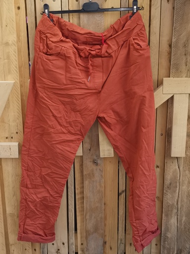 Pantalon magique "Marcel" petite taille (44 max) rouille