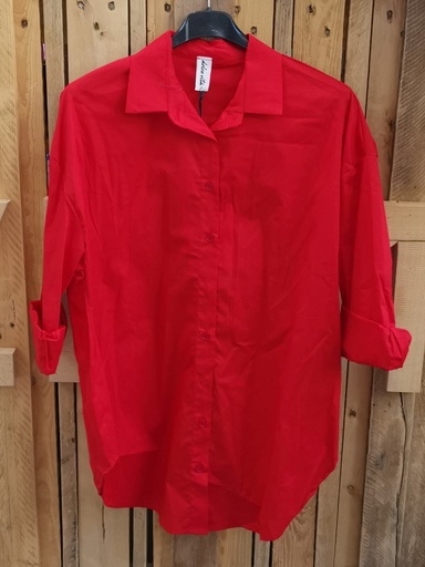 Chemise "Daphné" petite taille (max 44) rouge