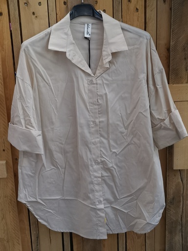 Chemise "Daphné" petite taille (max 44) écru