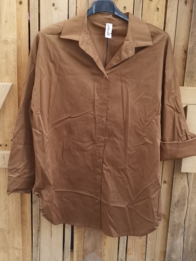 Chemise "Daphné" petite taille (max 44) camel