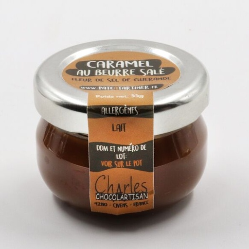 pâte à tartiner Karamel beurre salé et fleur de sel de Guérande (baby-33gr) sans huile de palme 